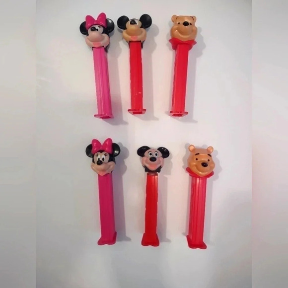 Pez Dispensers - Mickey Mouse, Minnie Mouse, and Winnie the Pooh (2 of each) - Picture 1 of 1